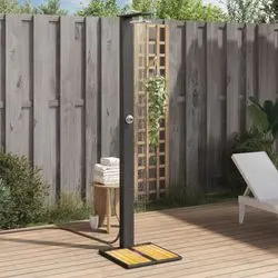 vidaXL Garden shower with slatted floor 50 x 55 x 224 cm (368208) vidaXL Garden shower with slatted floor 50 x 55 x 224 cm (368208)