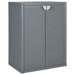 vidaXL Garden cabinet PP rattan look 65 x 45 x 88 cm (364062) vidaXL Garden cabinet PP rattan look 65 x 45 x 88 cm (364062)