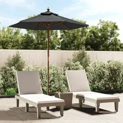 vidaXL Parasol with wooden pole 196 x 231 cm (363161) vidaXL Parasol with wooden pole 196 x 231 cm (363161)