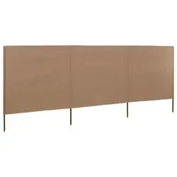 vidaXL Wind protection fabric 400 x 120 cm 3-piece taupe (44542) vidaXL Wind protection fabric 400 x 120 cm 3-piece taupe (44542)