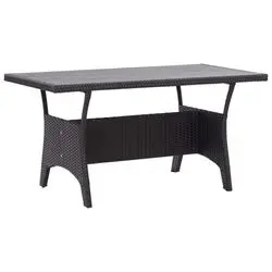 vidaXL Garden table poly rattan 120 x 70 x 66 cm (316585) vidaXL Garden table poly rattan 120 x 70 x 66 cm (316585)