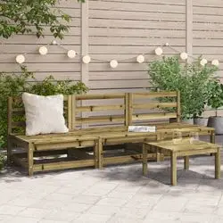 vidaXL Garden sofa without armrest 70 x 70 x 67 cm pine wood 3 pcs (837934) vidaXL Garden sofa without armrest 70 x 70 x 67 cm pine wood 3 pcs (837934)