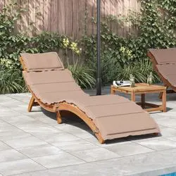 vidaXL Sun lounger with cushion solid acacia wood (367636) vidaXL Sun lounger with cushion solid acacia wood (367636)