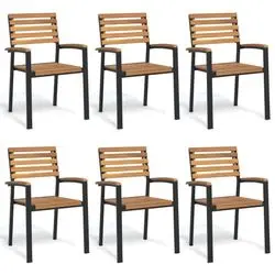 vidaXL Stackable Garden Chair Solid Acacia Wood (3155426) vidaXL Stackable Garden Chair Solid Acacia Wood (3155426)