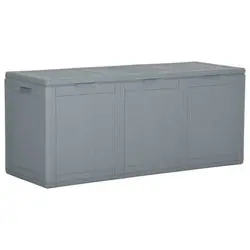 vidaXL Garden Box Gray PP Rattan 270 L (364061) vidaXL Garden Box Gray PP Rattan 270 L (364061)
