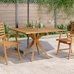 vidaXL Garden table square solid acacia wood 110 x 110 x 75 cm (367837) vidaXL Garden table square solid acacia wood 110 x 110 x 75 cm (367837)