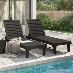 vidaXL Sun lounger polypropylene 155 x 58 x 83 cm 2 pcs. (364148) vidaXL Sun lounger polypropylene 155 x 58 x 83 cm 2 pcs. (364148)
