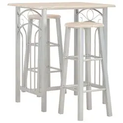 vidaXL Bar set wood and steel 3-piece (284398) vidaXL Bar set wood and steel 3-piece (284398)