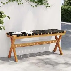 vidaXL Solid Wood Garden Bench Acacia and Fabric (366514) vidaXL Solid Wood Garden Bench Acacia and Fabric (366514)