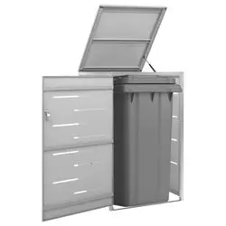 vidaXL Garbage bin enclosure for 1 bin stainless steel (149558) vidaXL Garbage bin enclosure for 1 bin stainless steel (149558)