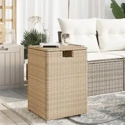 vidaXL Propane Tank Concealment Table Poly Rattan 40 x 40 x 60 cm (366297) vidaXL Propane Tank Concealment Table Poly Rattan 40 x 40 x 60 cm (366297)