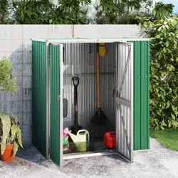 vidaXL Garden shed galvanized steel 161 x 89 x 161 cm (316209) vidaXL Garden shed galvanized steel 161 x 89 x 161 cm (316209)