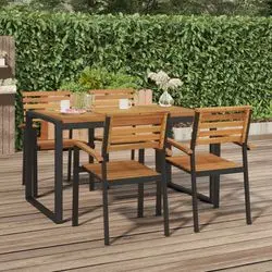 vidaXL Garden table with U-shaped legs solid acacia wood 140 x 80 x 75 cm (319515) vidaXL Garden table with U-shaped legs solid acacia wood 140 x 80 x 75 cm (319515)