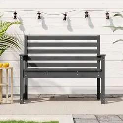 vidaXL Garden Bench Gray 109 x 48 x 91.5 cm Solid Pine Wood (824062) vidaXL Garden Bench Gray 109 x 48 x 91.5 cm Solid Pine Wood (824062)