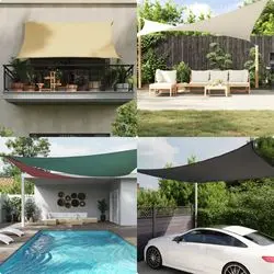 vidaXL Sun sail Oxford fabric 4 x 5 x 6.4 m (135184) vidaXL Sun sail Oxford fabric 4 x 5 x 6.4 m (135184)