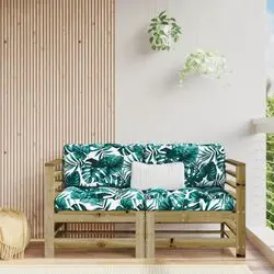 vidaXL Garden corner sofa 2 pcs. impregnated pine wood (825638) vidaXL Garden corner sofa 2 pcs. impregnated pine wood (825638)
