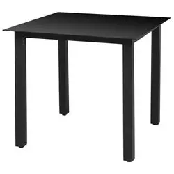 vidaXL Garden dining table aluminum glass 80 x 80 x 74 cm (42787) vidaXL Garden dining table aluminum glass 80 x 80 x 74 cm (42787)