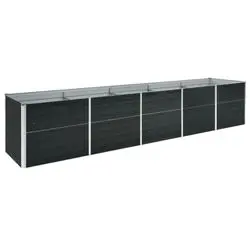 vidaXL Garden Raised Bed Galvanized Steel 400 x 80 x 45 cm (47059) vidaXL Garden Raised Bed Galvanized Steel 400 x 80 x 45 cm (47059)
