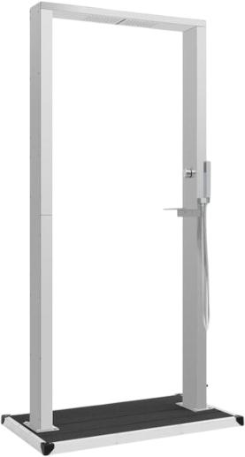 vidaXL Garden shower with WPC stainless steel base plate (3051294) vidaXL Garden shower with WPC stainless steel base plate (3051294)
