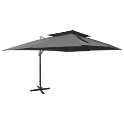 vidaXL Cantilever umbrella with ventilation 400x300 cm (312373) vidaXL Cantilever umbrella with ventilation 400x300 cm (312373)
