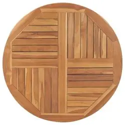 vidaXL Solid Teak Wood Tabletop Round 2.5 cm 90 cm (48987) vidaXL Solid Teak Wood Tabletop Round 2.5 cm 90 cm (48987)