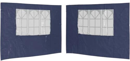 vidaXL Party tent sidewall with window PE blue 2 pieces (45115) vidaXL Party tent sidewall with window PE blue 2 pieces (45115)
