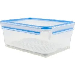 Emsa Clip & Close food storage container with drip grid 3.7 l Emsa Clip & Close food storage container with drip grid 3.7 l