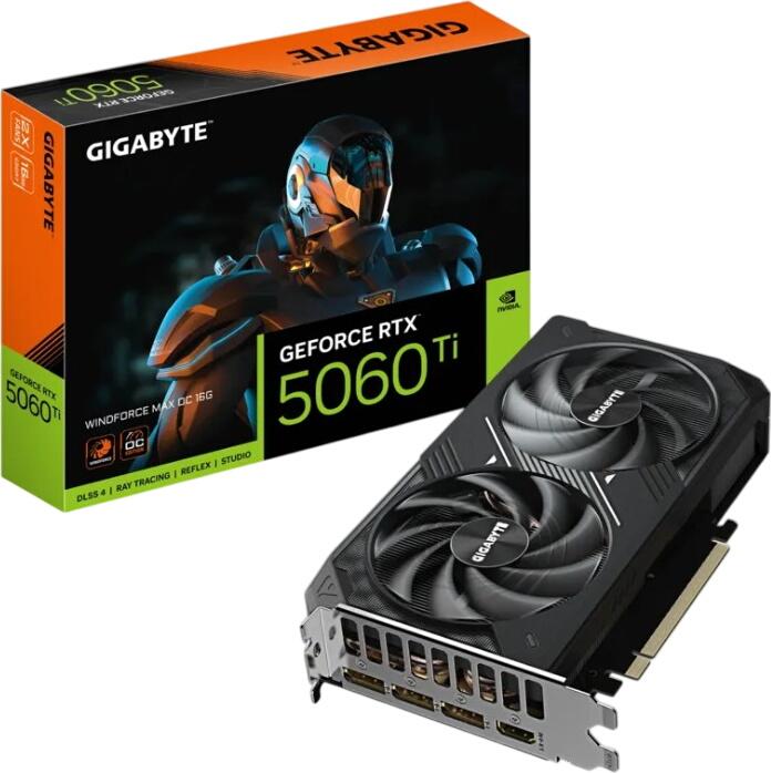 GIGABYTE GeForce RTX 5060 Ti Windforce MAX OC 16GB (GV-N506TWF2MAX OC-16GD) GIGABYTE GeForce RTX 5060 Ti Windforce MAX OC 16GB (GV-N506TWF2MAX OC-16GD)