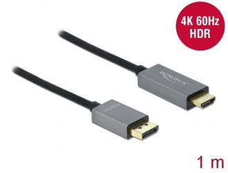 Delock Active DisplayPort 1.4 to HDMI Cable 4K 60 Hz HDR 1 m (85928) Delock Active DisplayPort 1.4 to HDMI Cable 4K 60 Hz HDR 1 m (85928)