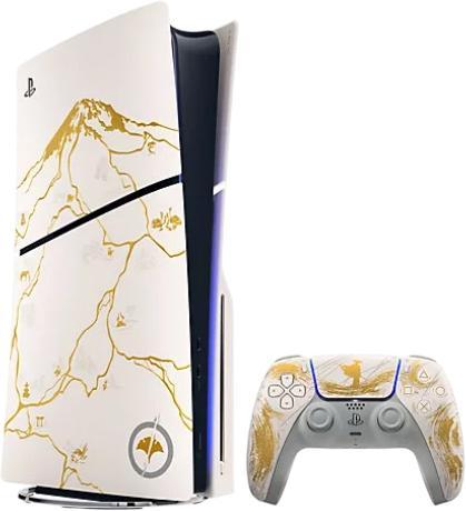 Sony PlayStation 5 (PS5) Slim Disc Edition - Ghost of Yotei Gold Limited Edition Bundle Sony PlayStation 5 (PS5) Slim Disc Edition - Ghost of Yotei Gold Limited Edition Bundle