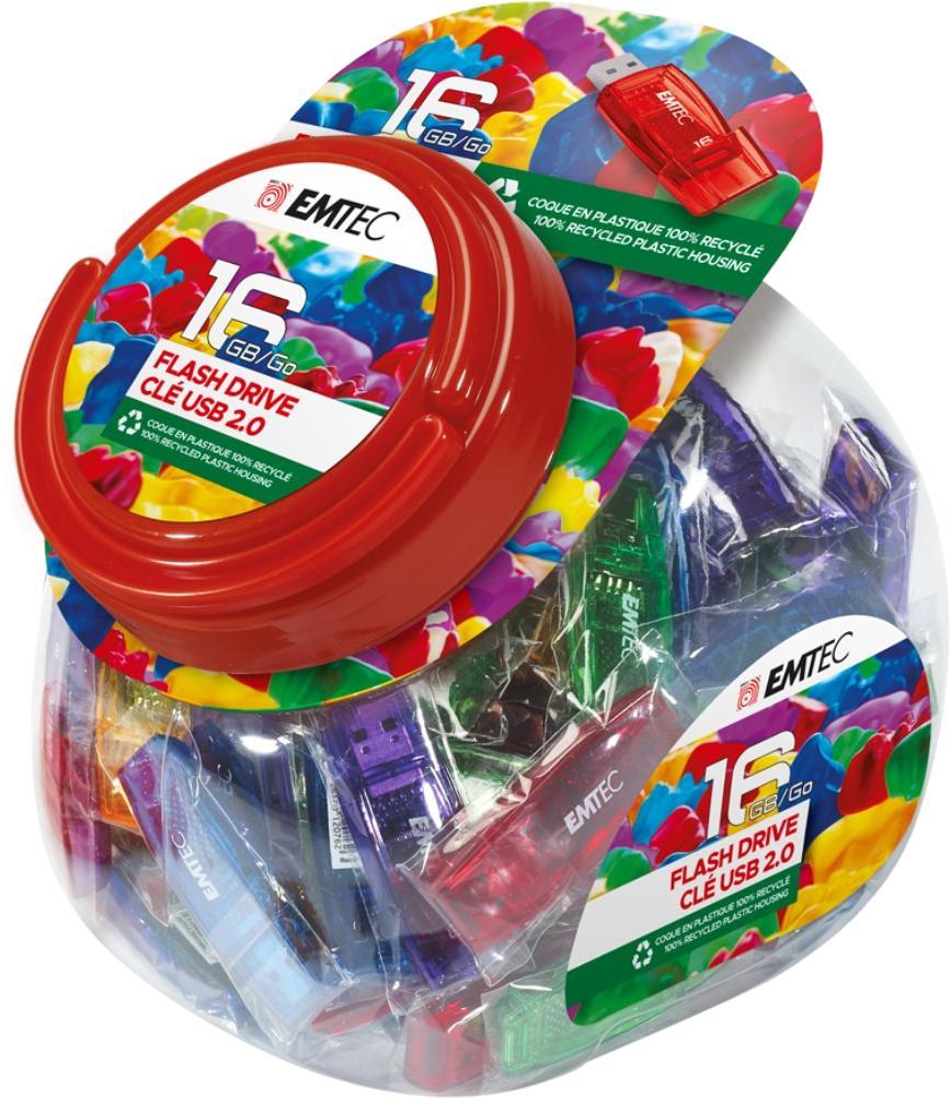 Emtec C410 Color Mix - Candy Jar 2.0 16GB Emtec C410 Color Mix - Candy Jar 2.0 16GB