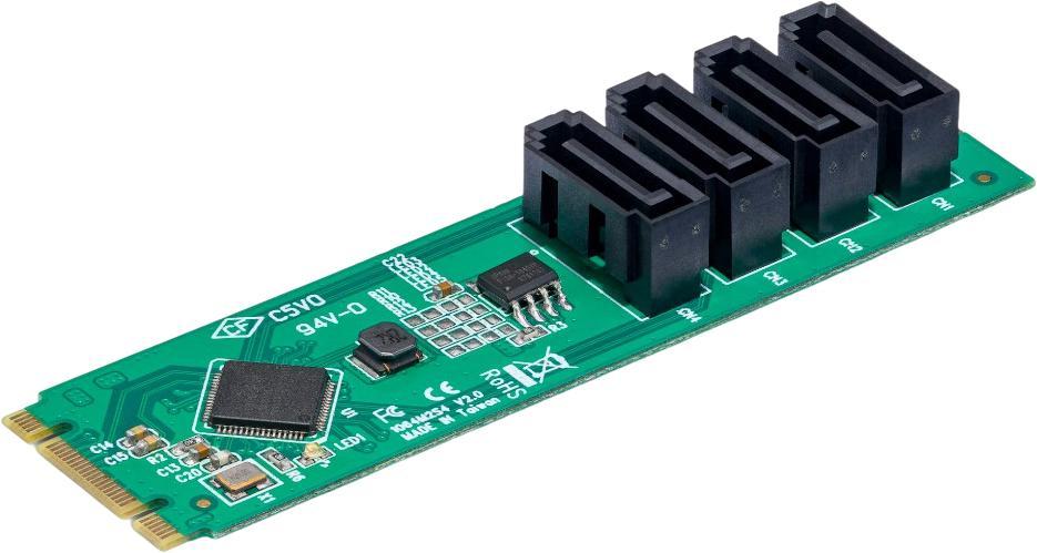 StarTech.com 4-Port M.2 NVMe to SATA Adapter Card (4P-SATA-M2-ADAPTER) StarTech.com 4-Port M.2 NVMe to SATA Adapter Card (4P-SATA-M2-ADAPTER)