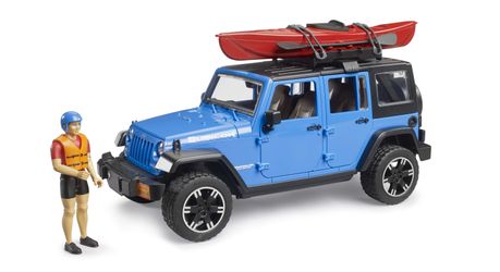 Bruder Jeep Wrangler Rubicon Unlimited with Kayak and Figure Bruder Jeep Wrangler Rubicon Unlimited with Kayak and Figure
