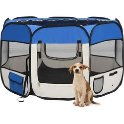 vidaXL Foldable Puppy Playpen with Carrying Bag 110 x 110 x 58 cm (171014) vidaXL Foldable Puppy Playpen with Carrying Bag 110 x 110 x 58 cm (171014)