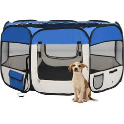 vidaXL Foldable puppy playpen with carrying bag 125 x 125 x 61 cm (171015) vidaXL Foldable puppy playpen with carrying bag 125 x 125 x 61 cm (171015)