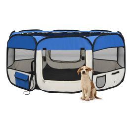 vidaXL Foldable puppy playpen with carrying bag 145 x 145 x 61 cm (171016) vidaXL Foldable puppy playpen with carrying bag 145 x 145 x 61 cm (171016)