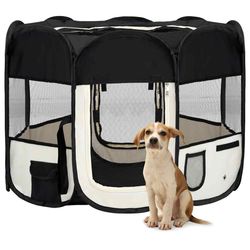 vidaXL Foldable puppy playpen with carrying bag 90 x 90 x 58 cm (171005) vidaXL Foldable puppy playpen with carrying bag 90 x 90 x 58 cm (171005)
