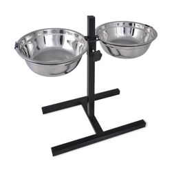vidaXL Feeding bowl with height-adjustable bowl stand 2 x 4.1 l (170093) vidaXL Feeding bowl with height-adjustable bowl stand 2 x 4.1 l (170093)