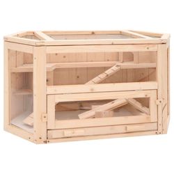 vidaXL Hamster cage solid wood fir 80 x 40 x 43 cm (172379) vidaXL Hamster cage solid wood fir 80 x 40 x 43 cm (172379)