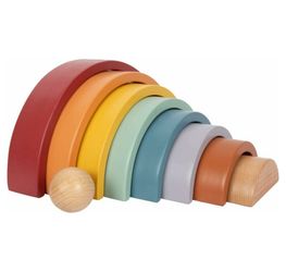 Small Foot Montessori Wooden Building Block Rainbow (12318) Small Foot Montessori Wooden Building Block Rainbow (12318)