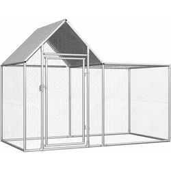 vidaXL Chicken Coop Galvanized Steel 2 x 1 x 1.5 m (144553) vidaXL Chicken Coop Galvanized Steel 2 x 1 x 1.5 m (144553)