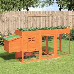 vidaXL Chicken coop solid pine wood 204 x 50 x 84 cm (172236) vidaXL Chicken coop solid pine wood 204 x 50 x 84 cm (172236)