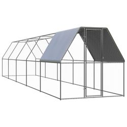 vidaXL Outdoor chicken coop galvanized steel 2 x 10 x 2 m (3089322) vidaXL Outdoor chicken coop galvanized steel 2 x 10 x 2 m (3089322)