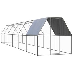 vidaXL Outdoor chicken coop galvanized steel 2 x 12 x 2 m (3089323) vidaXL Outdoor chicken coop galvanized steel 2 x 12 x 2 m (3089323)