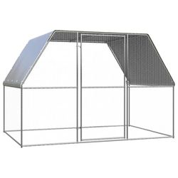 vidaXL Outdoor Chicken Coop Galvanized Steel 3 x 2 x 2 m (150778) vidaXL Outdoor Chicken Coop Galvanized Steel 3 x 2 x 2 m (150778)