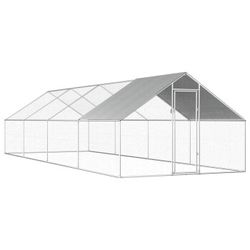 vidaXL Outdoor chicken coop galvanized steel 2.75 x 8 x 1.92 m (170791) vidaXL Outdoor chicken coop galvanized steel 2.75 x 8 x 1.92 m (170791)