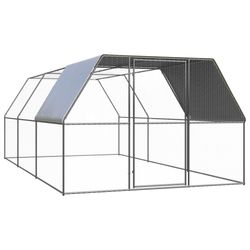vidaXL Outdoor chicken coop galvanized steel 3 x 6 x 2 m (3089325) vidaXL Outdoor chicken coop galvanized steel 3 x 6 x 2 m (3089325)