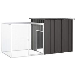 vidaXL Chicken Cage Galvanized Steel 200 x 91 x 100 cm (171544) vidaXL Chicken Cage Galvanized Steel 200 x 91 x 100 cm (171544)
