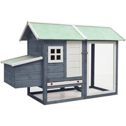 vidaXL Chicken Cage Solid Wood Pine & Fir 170 x 81 x 110 cm (170861) vidaXL Chicken Cage Solid Wood Pine & Fir 170 x 81 x 110 cm (170861)
