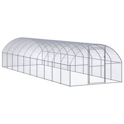 vidaXL Outdoor chicken coop galvanized steel 3 x 10 x 2 m (3095467) vidaXL Outdoor chicken coop galvanized steel 3 x 10 x 2 m (3095467)